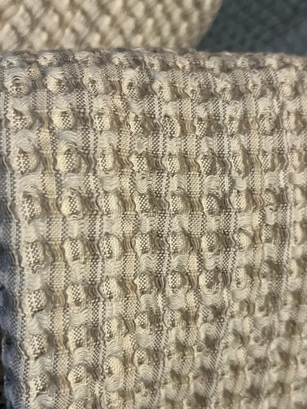 Waffle Weave Pillow Shams in Cream ~ 100% Cotton ~ 2 shams